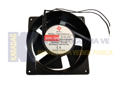 170x170x51 mm Kare Fan 220 V 35W - 1